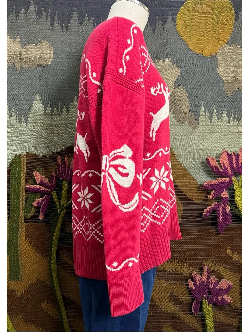 Anthropologie Oversized Reindeer Sweater XXS